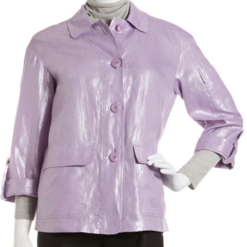Lafayette 148 New York Tobey metallic linen jacket